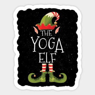 YOGA Elf Family Matching Christmas Group Funny Gift Sticker